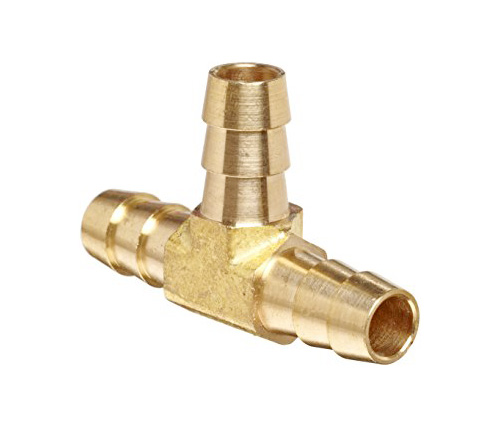 123 BRASS BARB BARB TEE