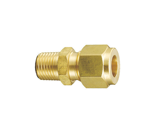 Fitinguri de conector masculin cu compresie din alamă